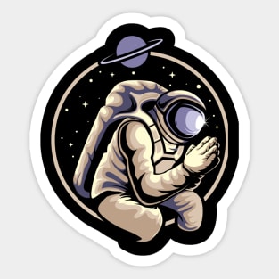 Astronaut Pray Astros City Sticker